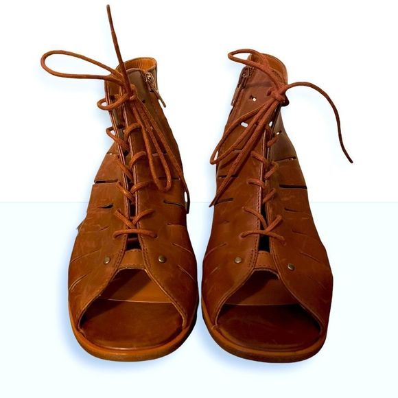 Paul Green - Brown Leather Cosmo Lace-Up Bootie - Picture 4 of 7